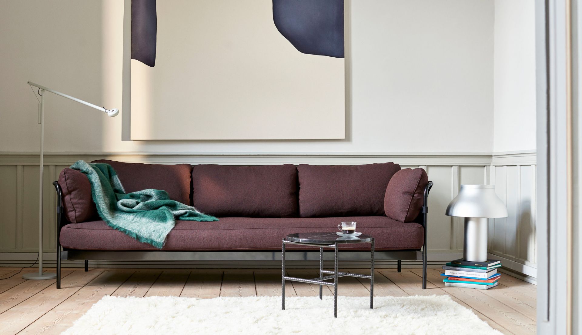 Shaggy Rug Teppich Hay B 140 x L 200 cm Warm grau HAY AB491 A665 AG39